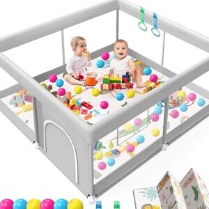 Gray Kids Playpen